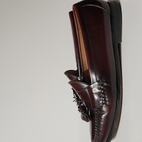 Cole Haan Burgandy Pinch Tassel Moc-Toe Loafers Size 10 - Picture 8 of 15